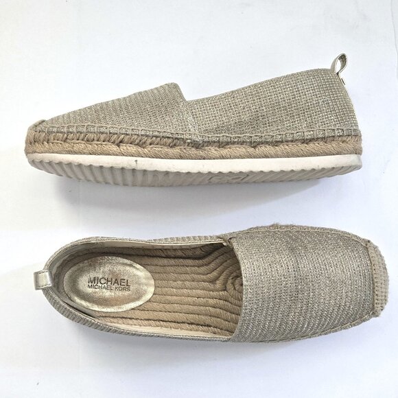 MICHAEL Michael Kors Kendrick Slip on Glitter Espadrilles Shoes 7.5 - Picture 1 of 4
